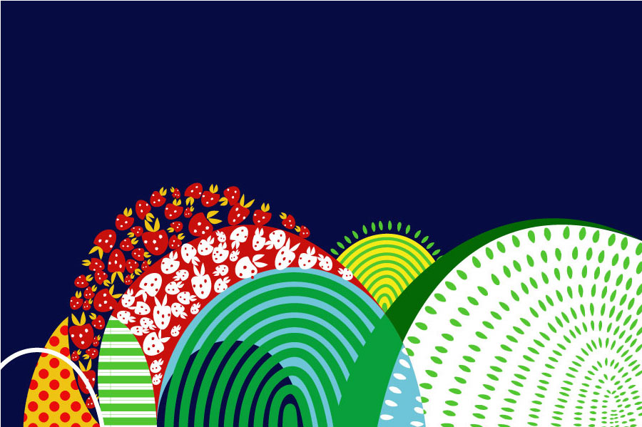 Aditi Raychoudhury. Bushes. 2009. 6" x 4". Adobe Illustrator CS.