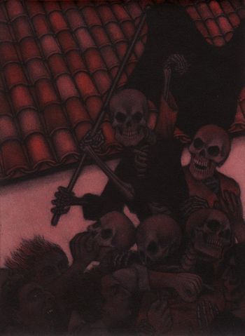 James Groleau. Outbreak I. Mezzotint.