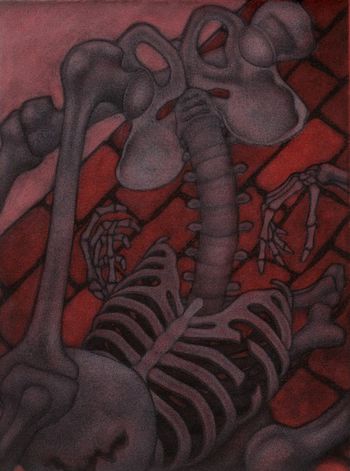 James Groleau. Outbreak III. Mezzotint.