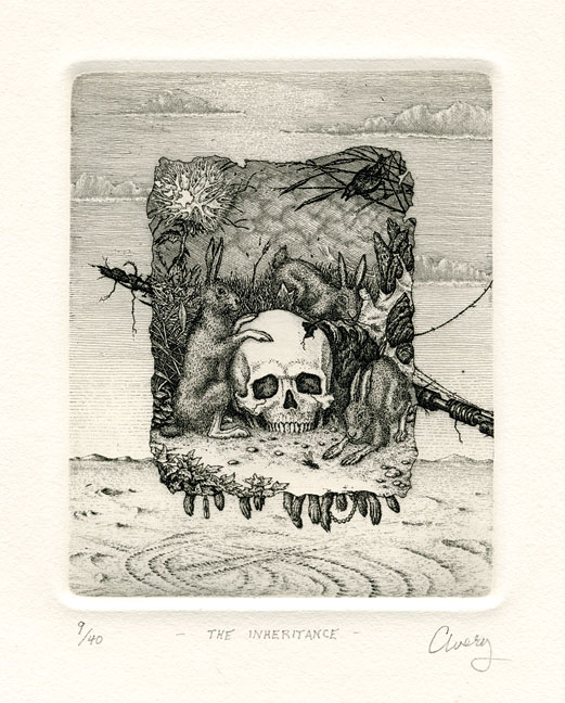 David Avery. Exterminating Angel. Etching. 1984. David Avery. Exterminating Angel. Etching. 1984.