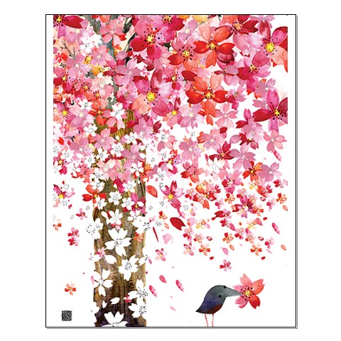 Masha D'Yans. Cherry Tree and Bird.