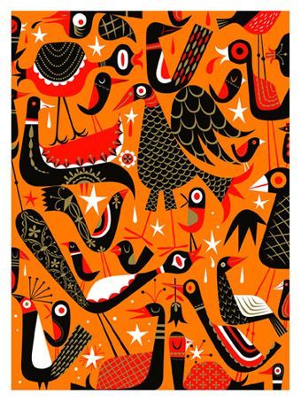 Tim Biskup. Bird Virus. 2004. Serigraph.