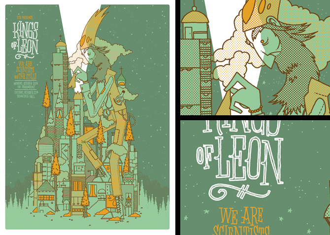 Kings Of Leon - The Lonely King. 18″ × 24″ poster. CLIENT: Live Nation