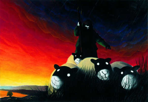 Mackenzie Thorpe. High on the Land. Lithograph. 