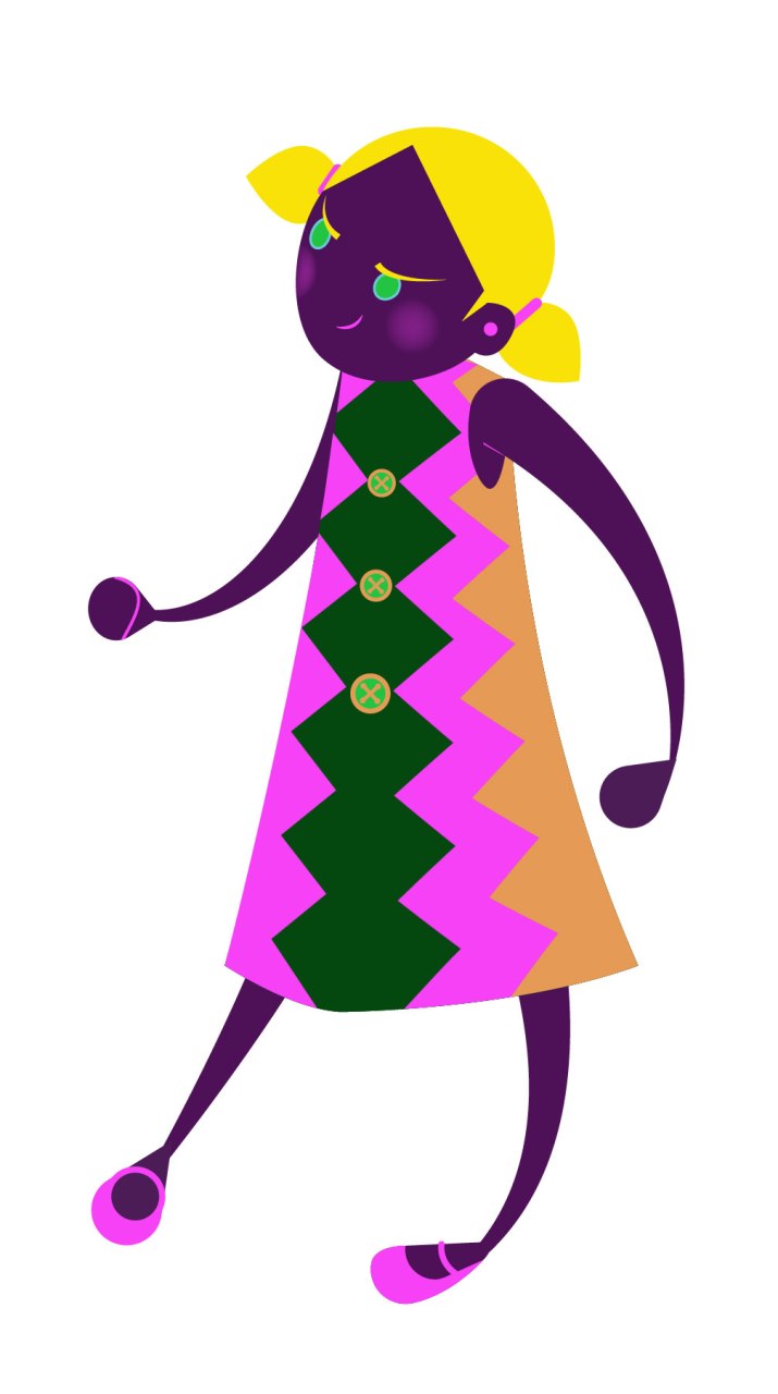 Aditi Raychoudhury. Close-up of Runaway Girl. 2013. Adobe Illustrator.