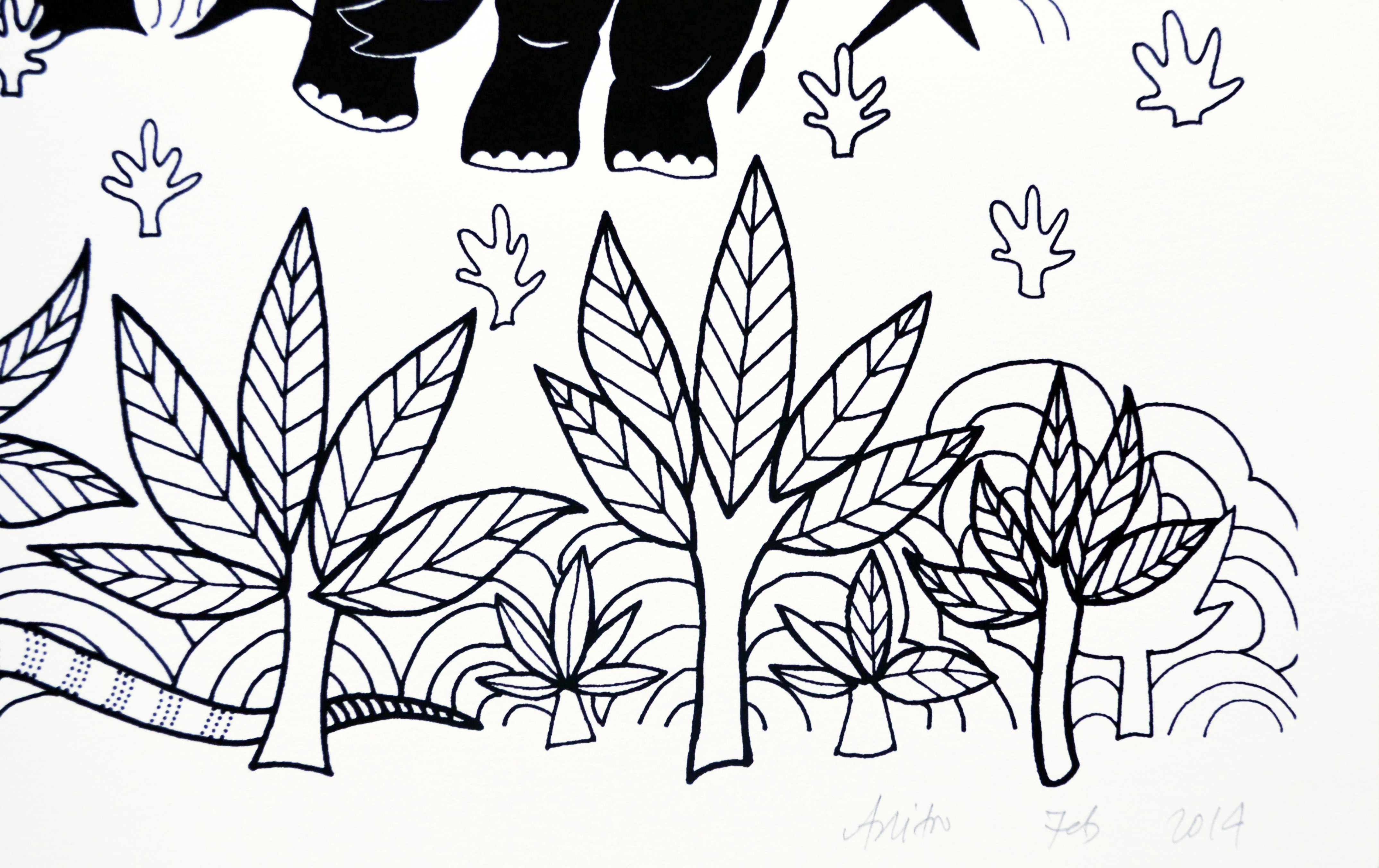 Aditi Raychoudhury. Tree of Life (Detail). 2014. Limited Edition Screenprint.