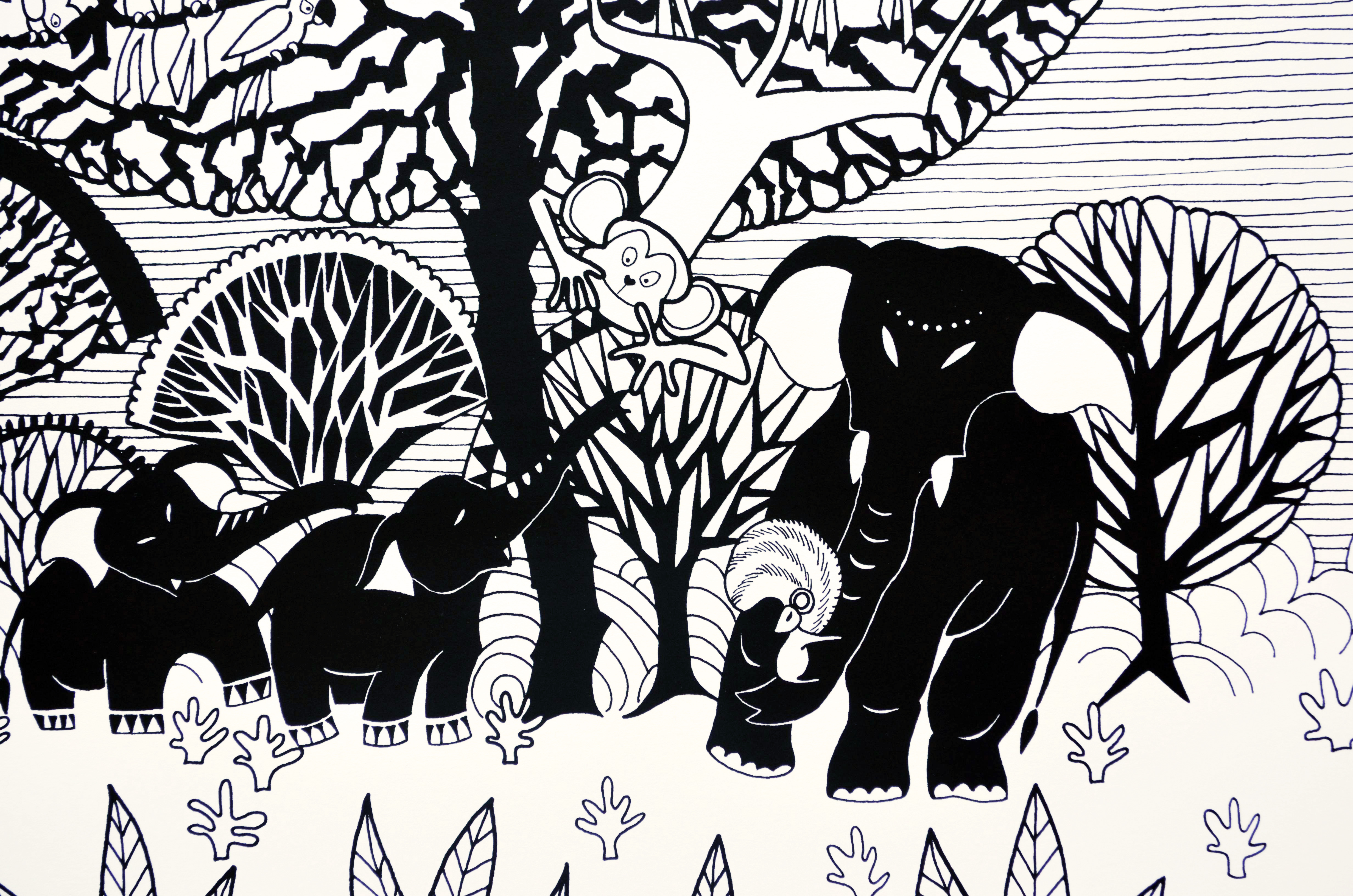 Aditi Raychoudhury. Tree of Life (Detail). 2014. Limited Edition Screenprint.