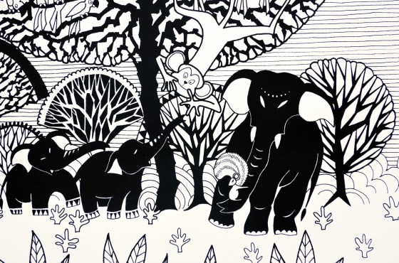 Aditi Raychoudhury. Tree of Life (Detail). 2014. Limited Edition Screenprint.