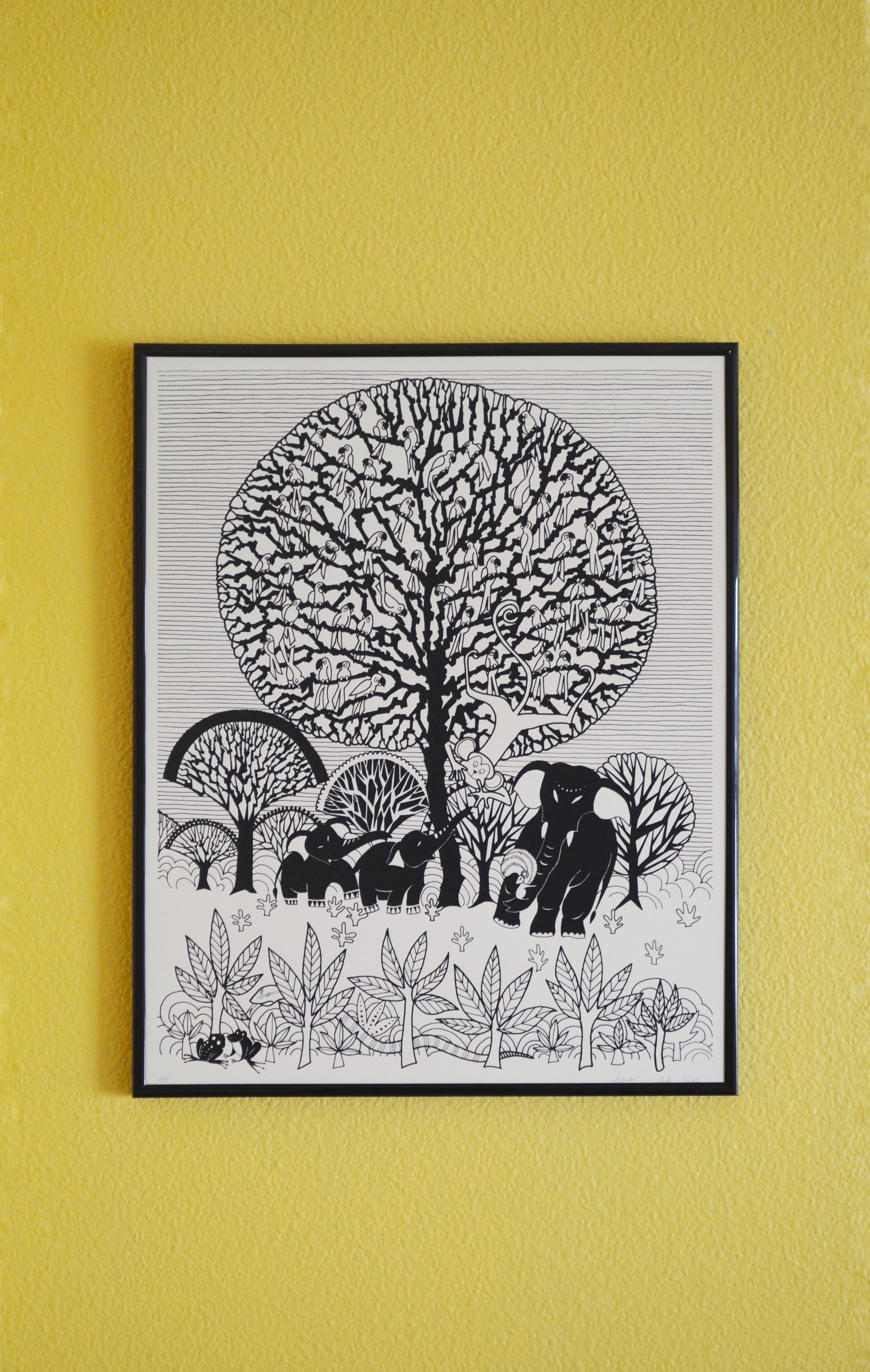 Aditi Raychoudhury. Tree of Life. 2014. Limited Edition Screenprint.