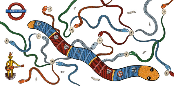 Bhajju Shyam. 'King's Cross' The King of the Underworld (from The London Jungle Book). 2014.