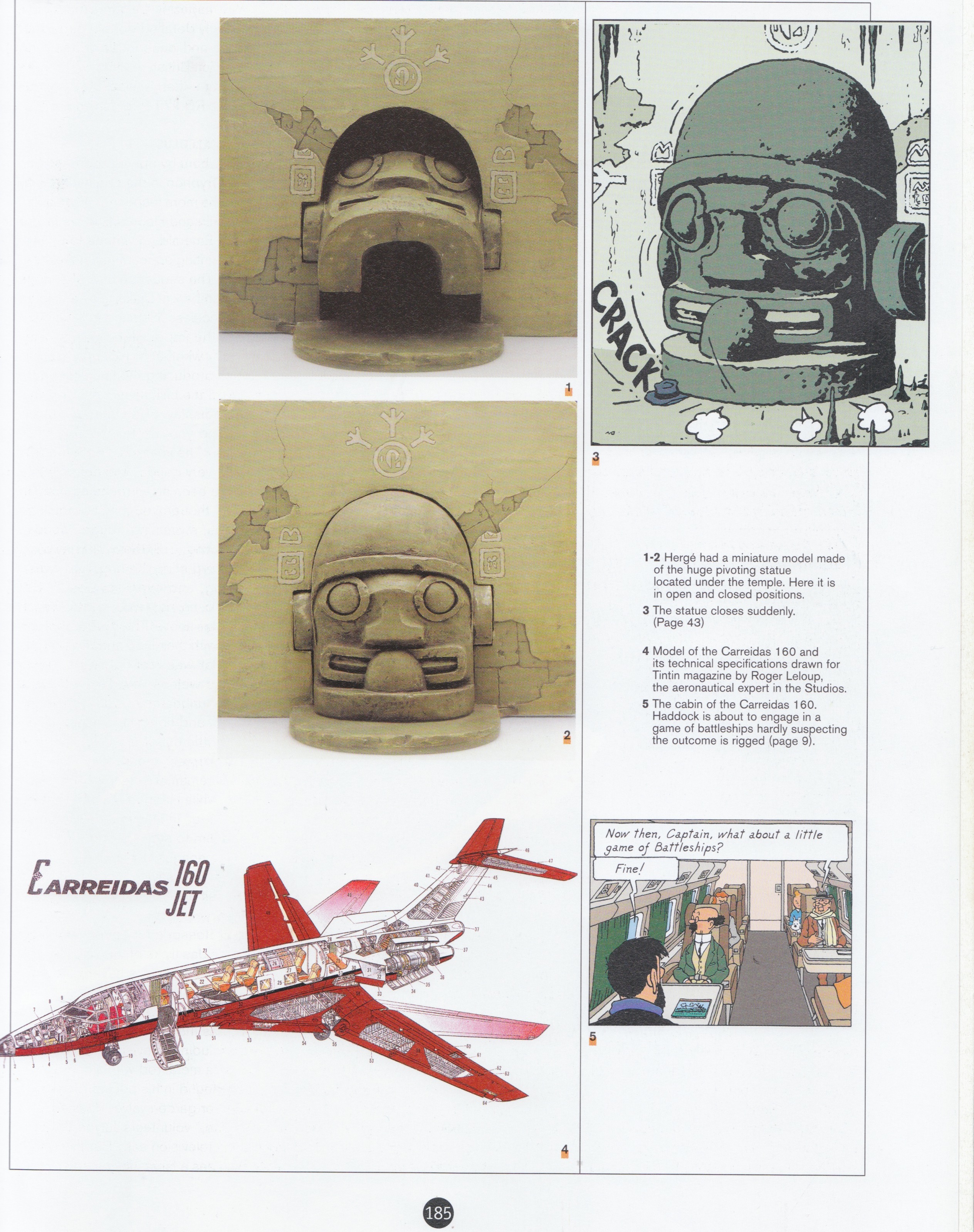 Photo of Model and technical details for Flight 714. Hergé. 1968
