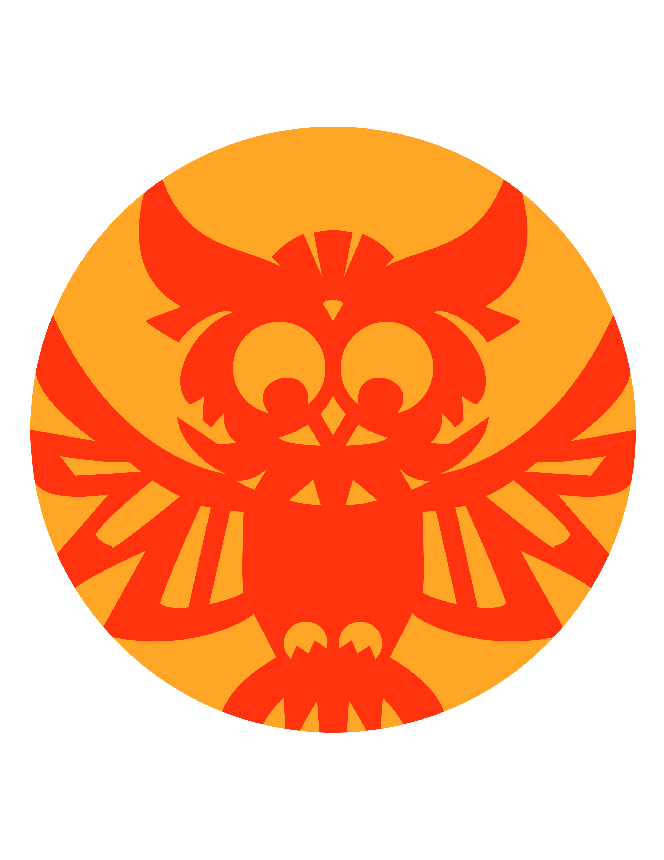  Aditi Raychoudhury. Owl Pumpkin Carving Guide. 2014. Adobe Illustrator.