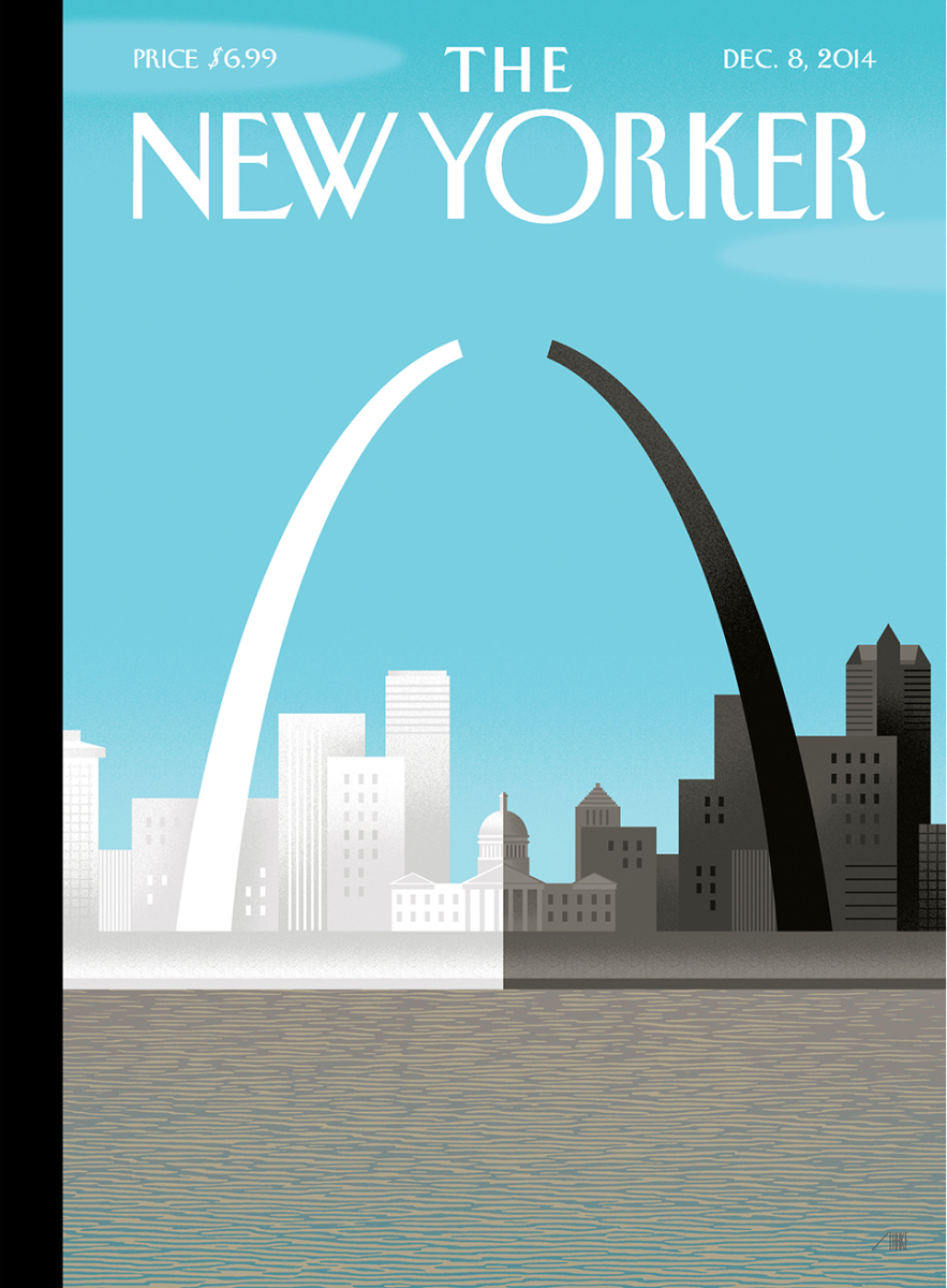 Bob Staake. Broken Arch, New Yorker Cover. 2014.