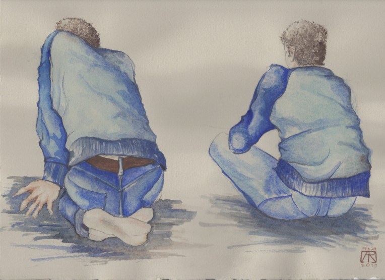 Aditi Raychoudhury. Through Thick and Thin. 2019. Gouache and Watercolors.