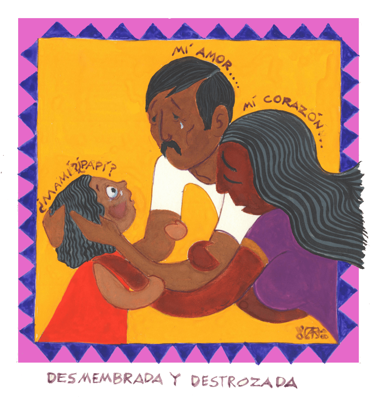 Aditi Raychoudhury. Torn Apart. Gouache. 2018